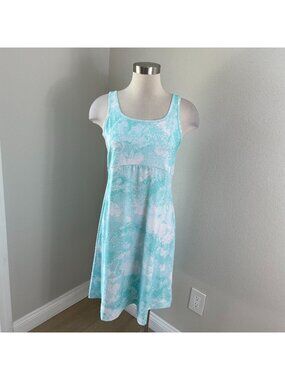 Columbia Womens Medium Sleeveless Aqua Activewear Sports Dress Stretch
